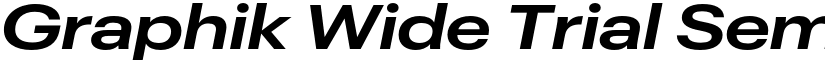 Graphik Wide Trial Semibold Italic font