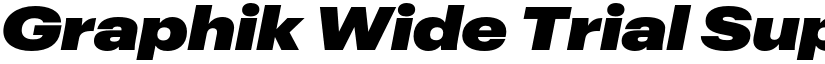 Graphik Wide Trial Super Italic font