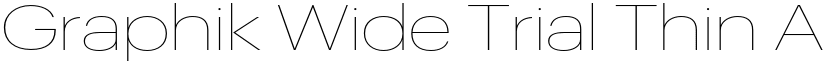 Graphik Wide Trial Thin font