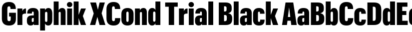 Graphik XCond Trial Black font