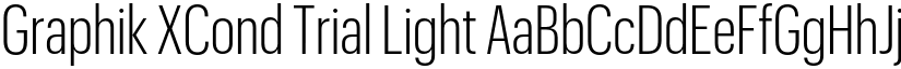 Graphik XCond Trial Light font