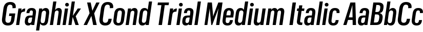 Graphik XCond Trial Medium Italic font