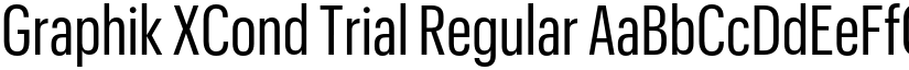 Graphik XCond Trial Regular font
