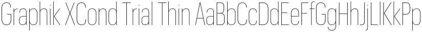 Graphik XCond Trial Thin font
