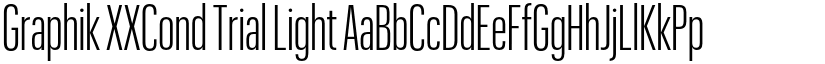 Graphik XXCond Trial Light font