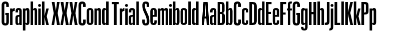Graphik XXXCond Trial Semibold font