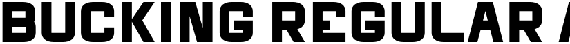 Bucking Regular font