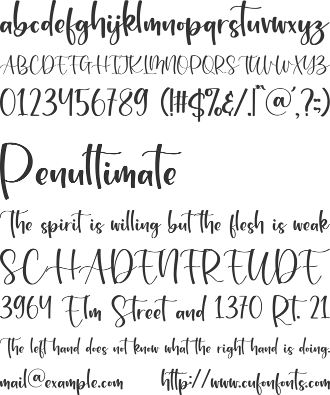 Brightfarm font preview