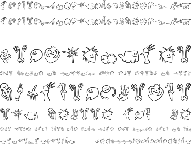 Happy Offsprings of Plankton font preview