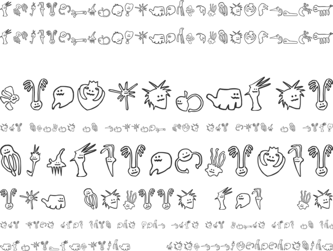 Happy Offsprings of Plankton font preview