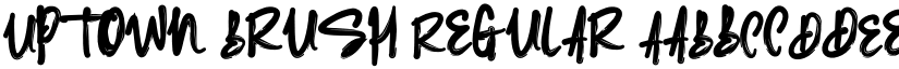 Up Town Brush Regular font