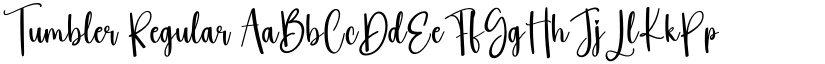 Tumbler Regular font