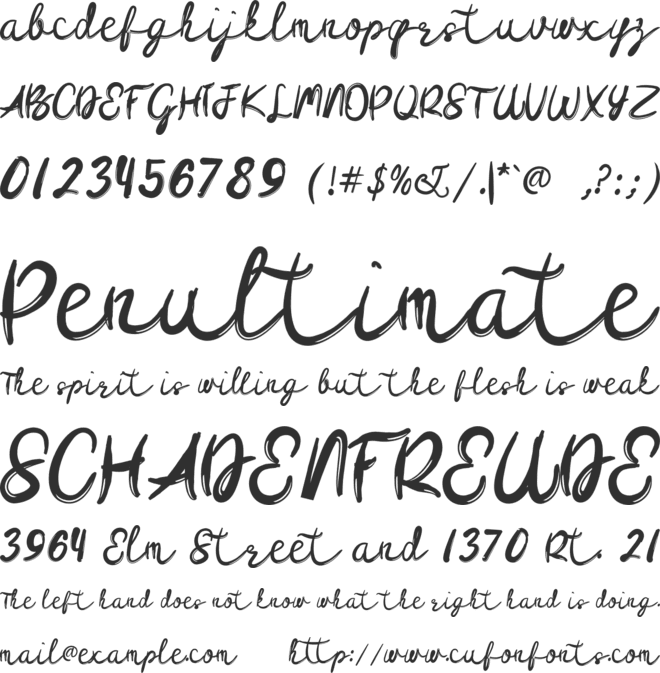 Kick Point Brush font preview
