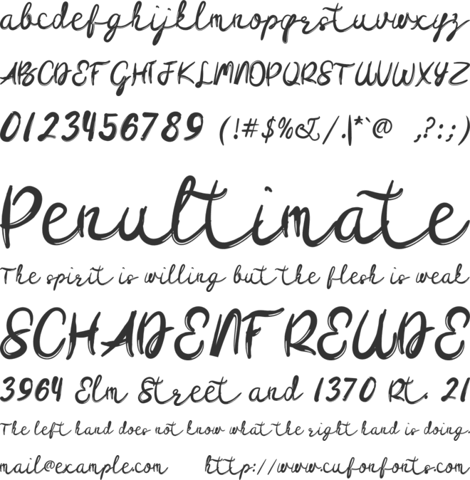 Kick Point Brush font preview