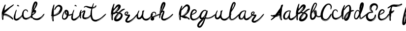 Kick Point Brush Regular font