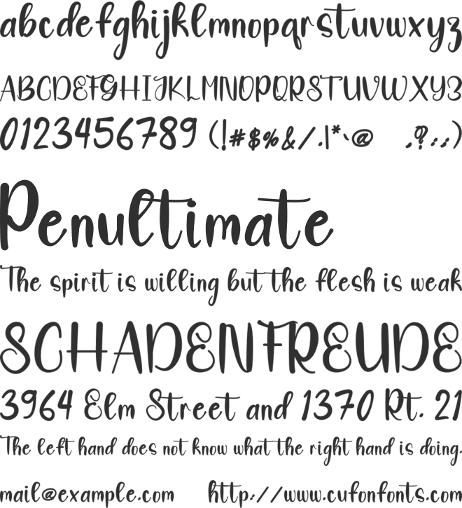 Luxury font preview