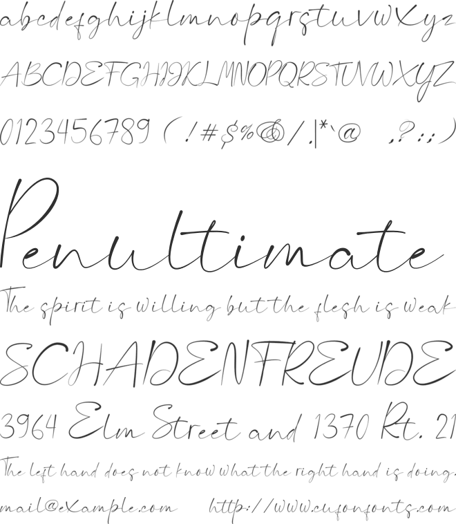 Midnight font preview