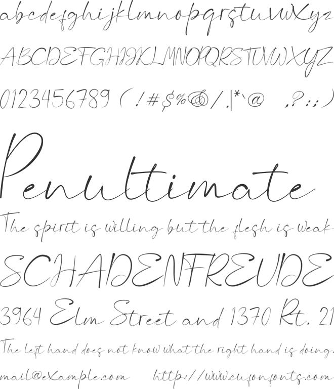 Midnight font preview