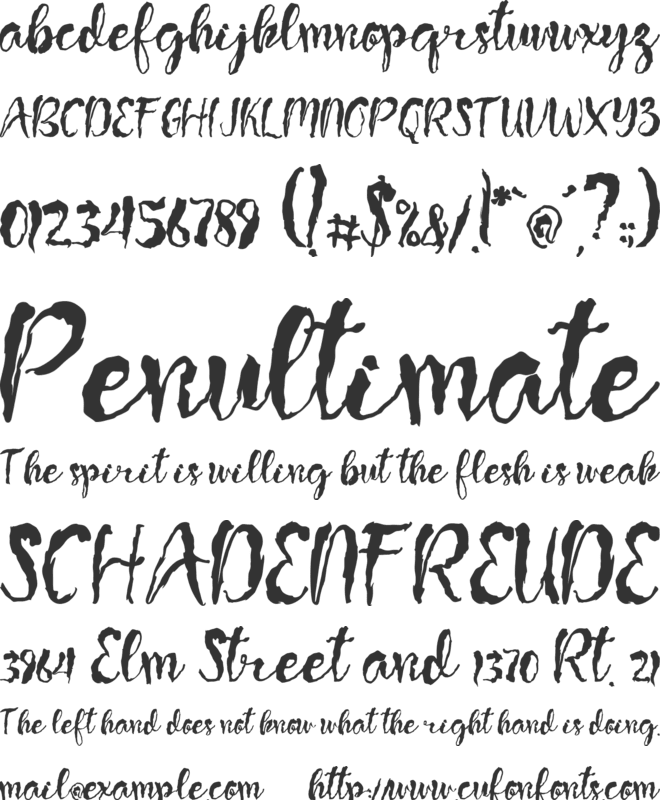 Remuk font preview