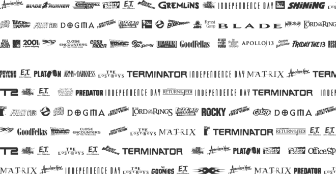 Movie Gallery font preview