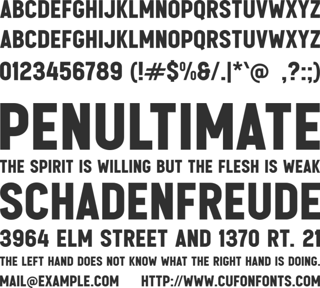 f Finish font preview