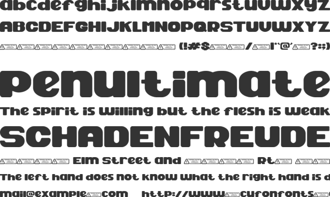 Cranberry font preview