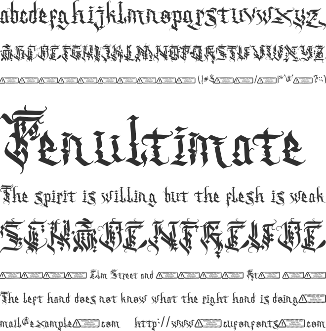 Blackhunter font preview