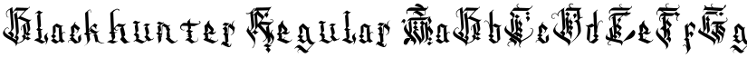 Blackhunter Regular font