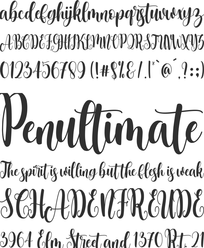 Lovely Valentine Script font preview
