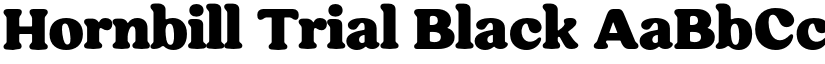 Hornbill Trial Black font