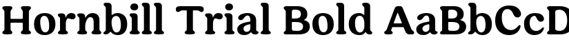 Hornbill Trial Bold font