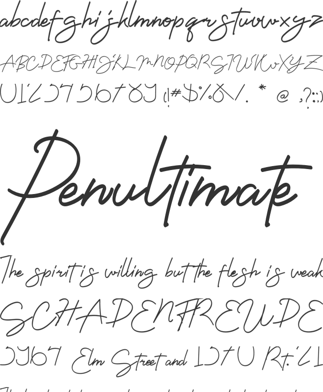 Wasiat font preview