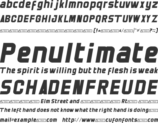 Genovast font preview