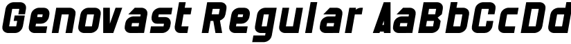 Genovast Regular font
