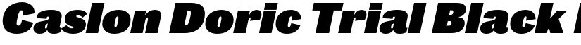 Caslon Doric Trial Black Italic font