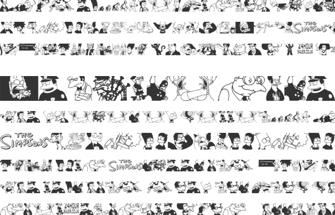 Simpsons Mmmm...Font font preview
