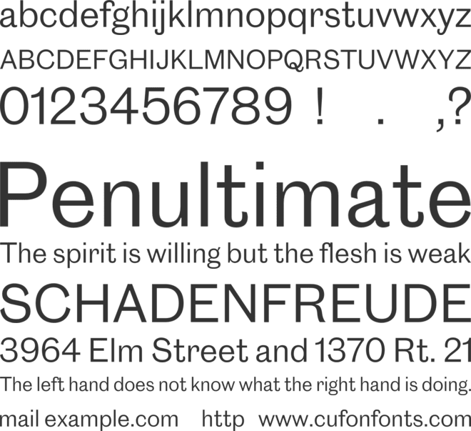 Caslon Doric Trial font preview