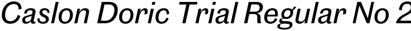 Caslon Doric Trial Regular No 2 Italic font