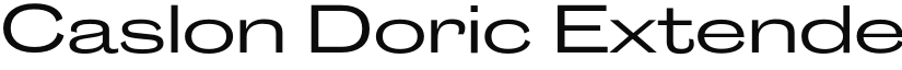 Caslon Doric Extended Trial Regular No 2 font