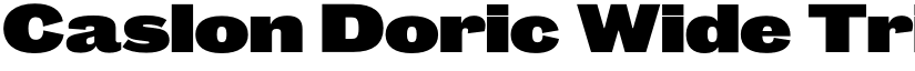 Caslon Doric Wide Trial Fat font