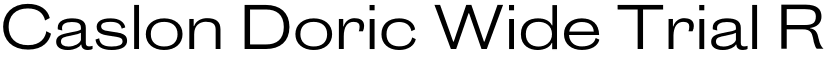 Caslon Doric Wide Trial Regular font