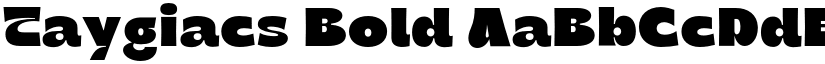 Taygiacs Bold font