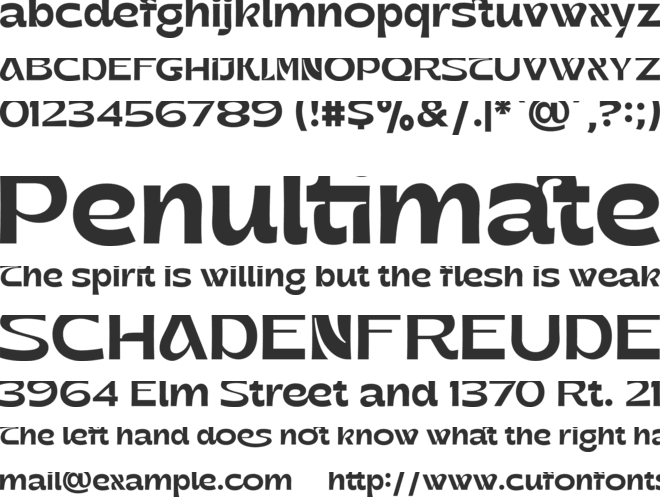 Taygiacs font preview