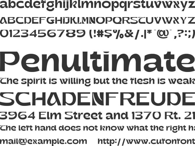 Taygiacs font preview