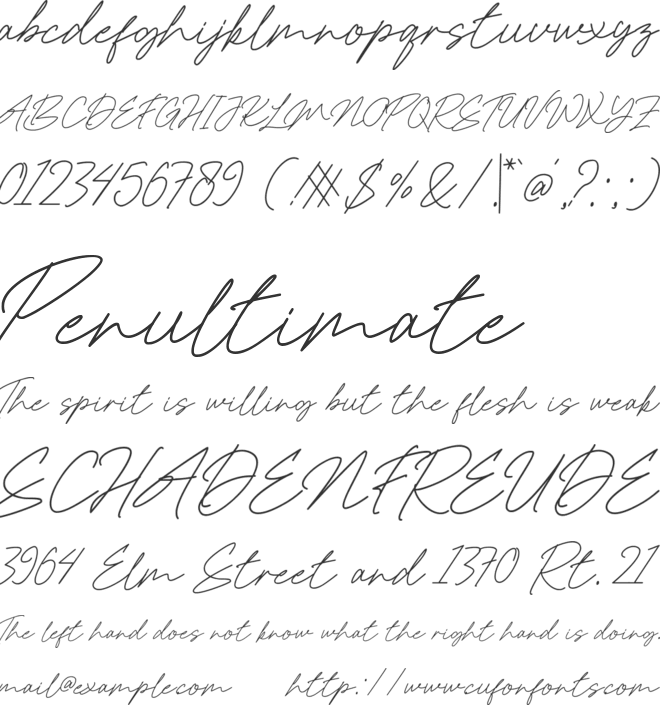 Friday Right font preview