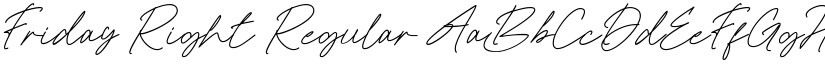 Friday Right Regular font