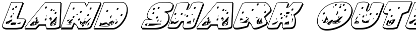 Land Shark Outline Italic font