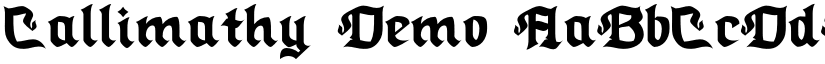 Callimathy Demo font