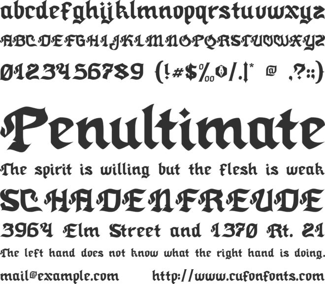 Callimathy font preview