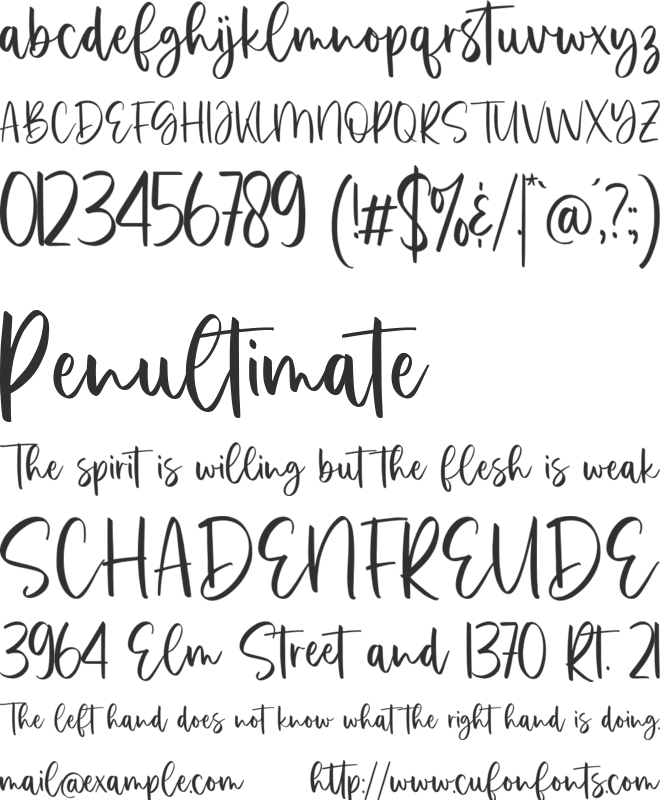 Jakarta Brittany font preview